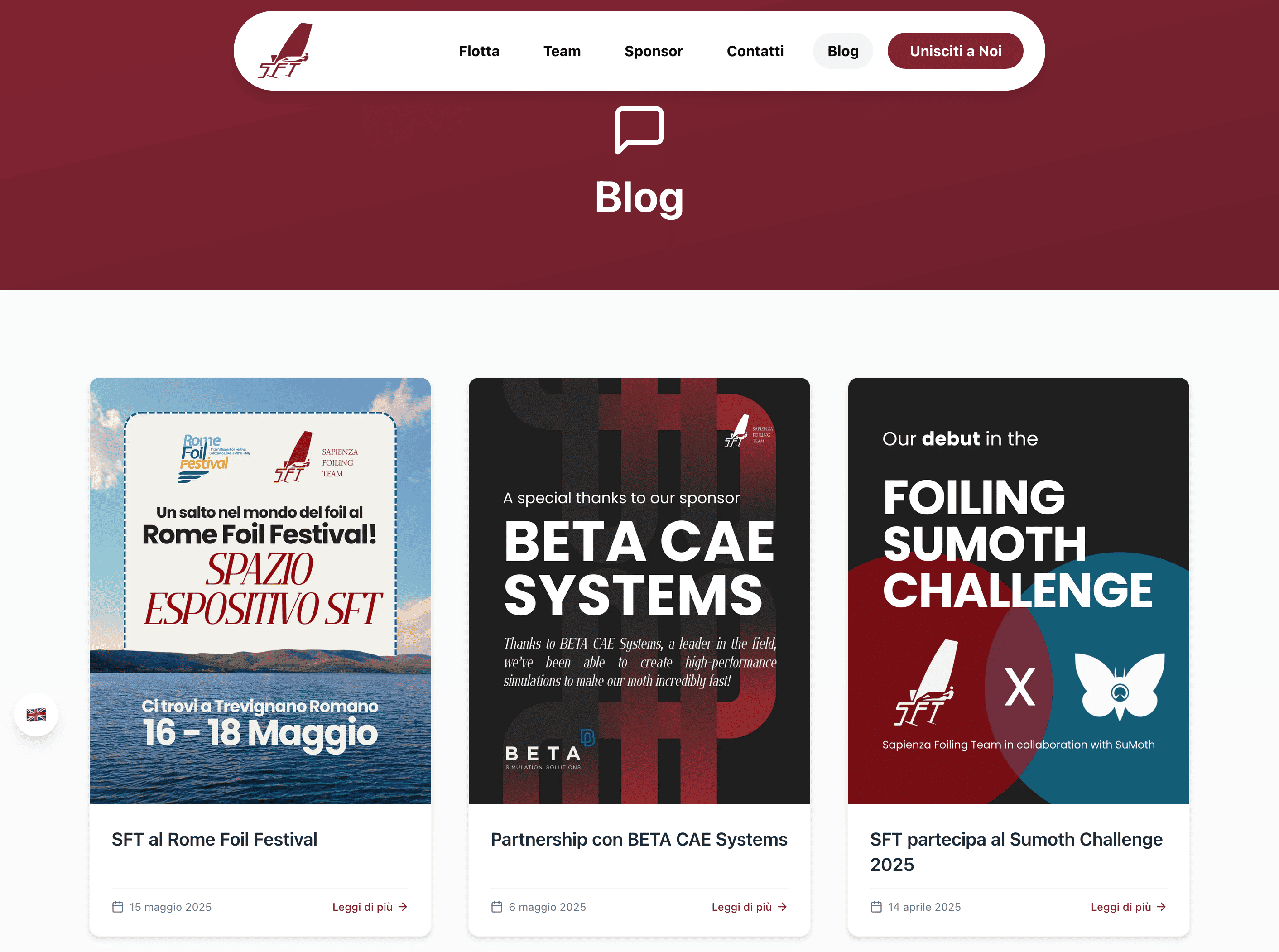 The website’s blog and team stories.