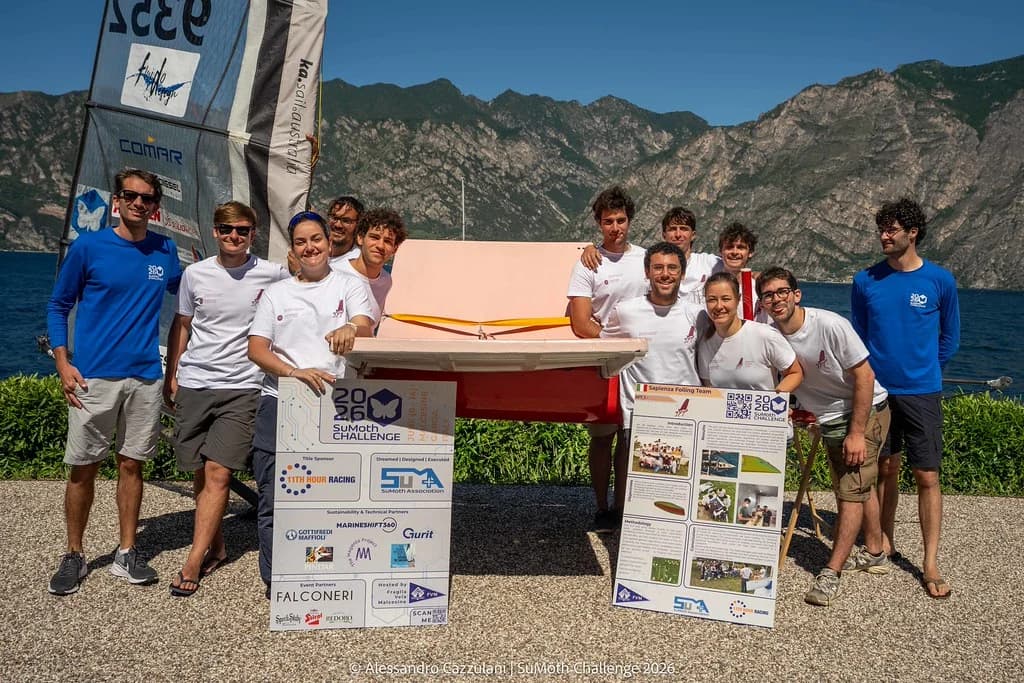 Our team, our boat. Lake Garda.
