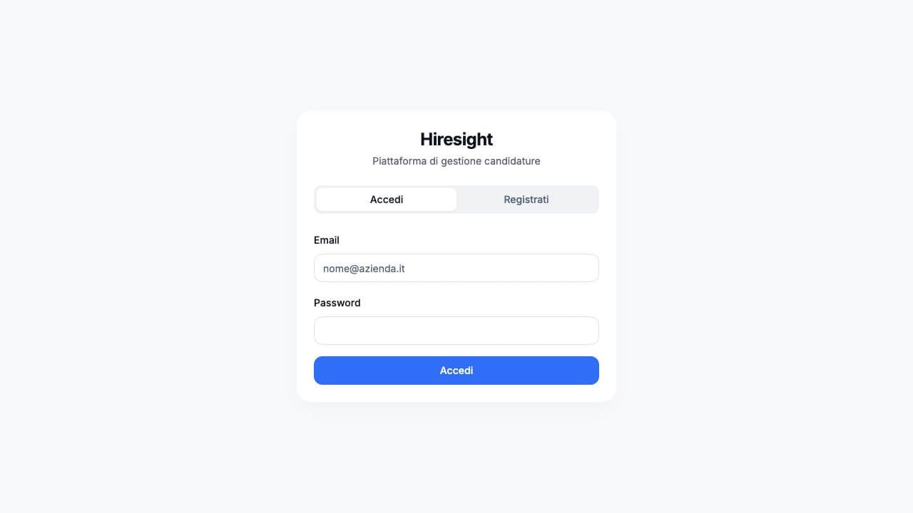 HireSight · Sign-in to the application