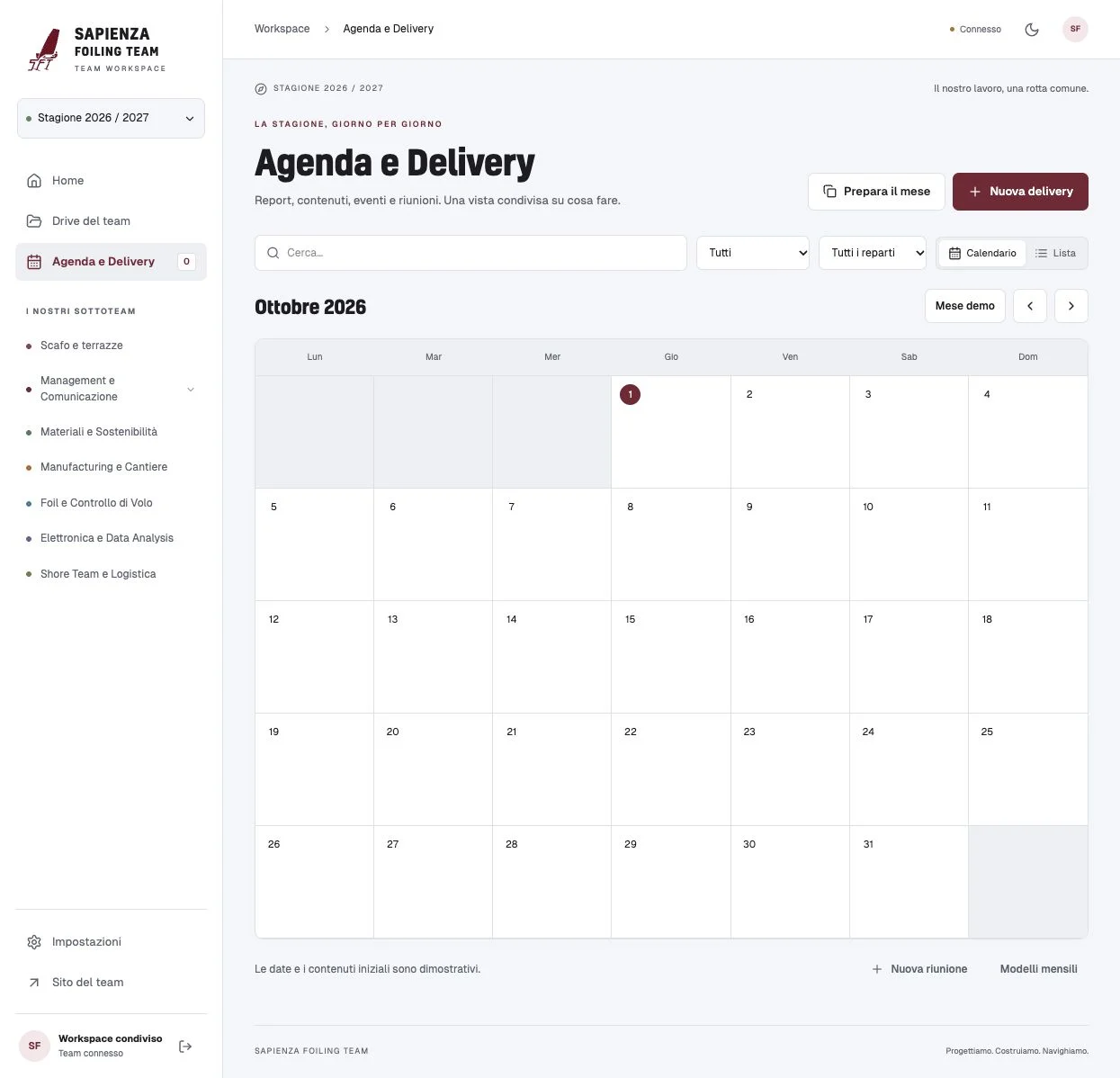 Agenda and competition deliverables, ready to organise the new season.