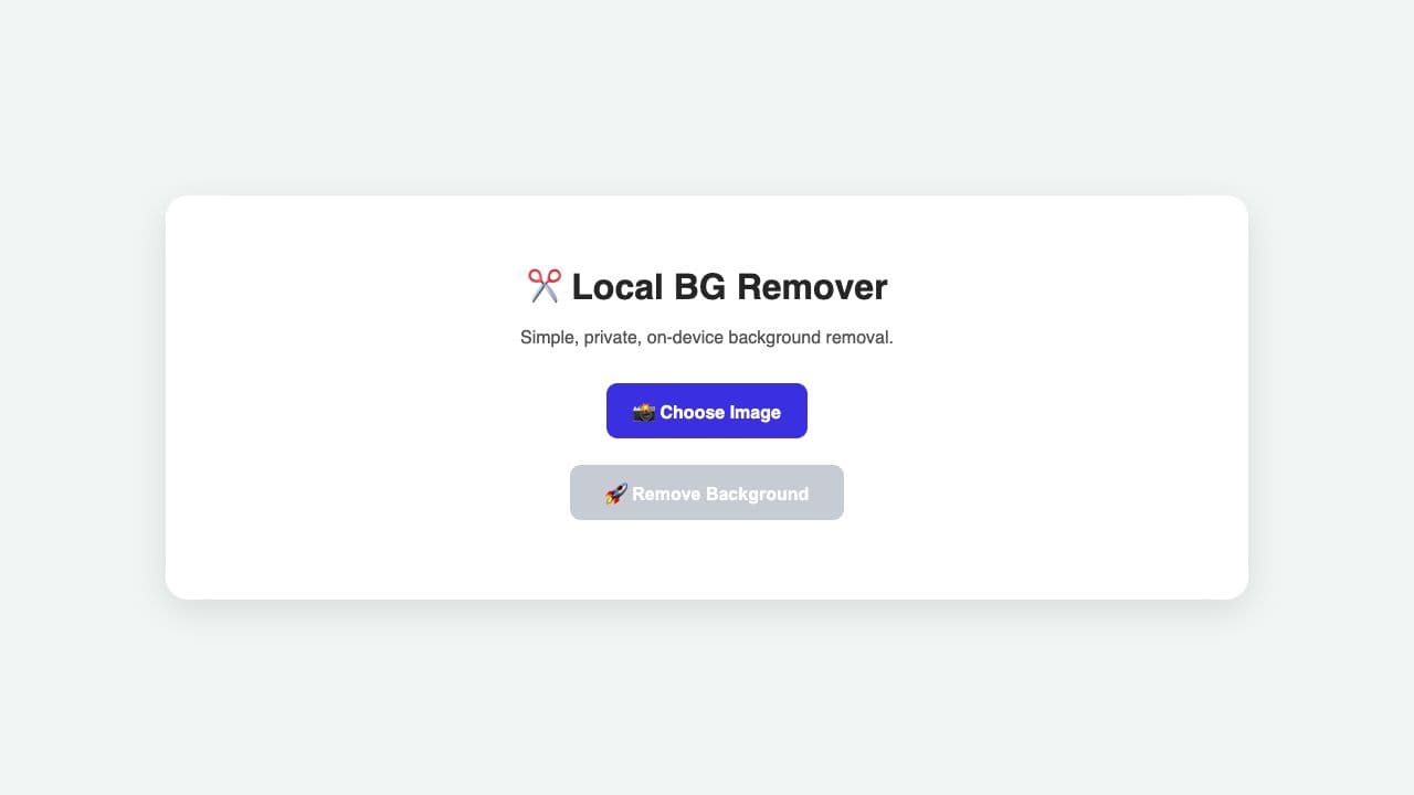 Remove Background — Image tool · Utility